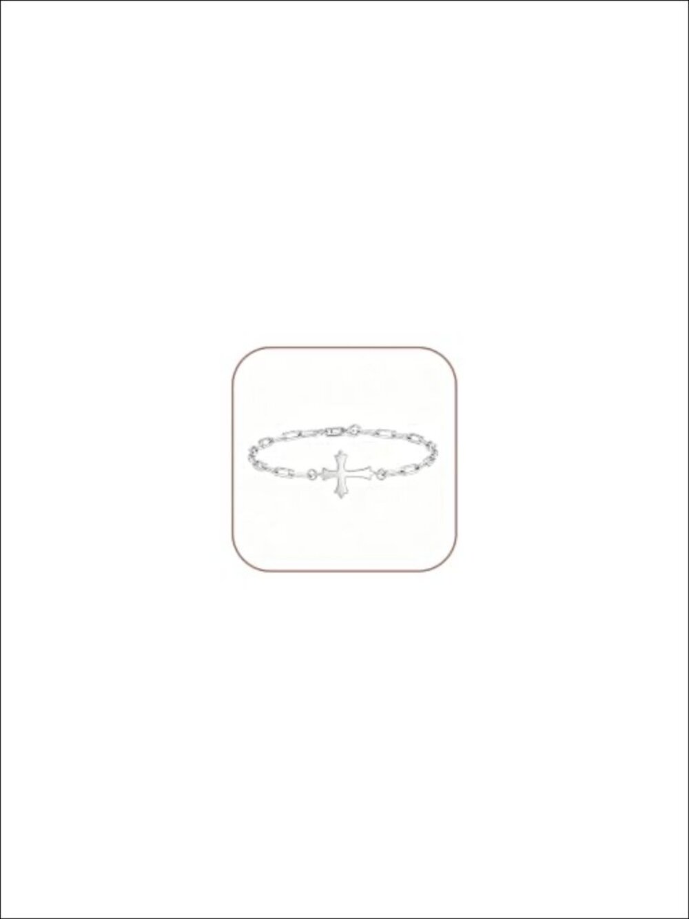 925 Sterling Silver Cross Bracelet Adjustable Chain